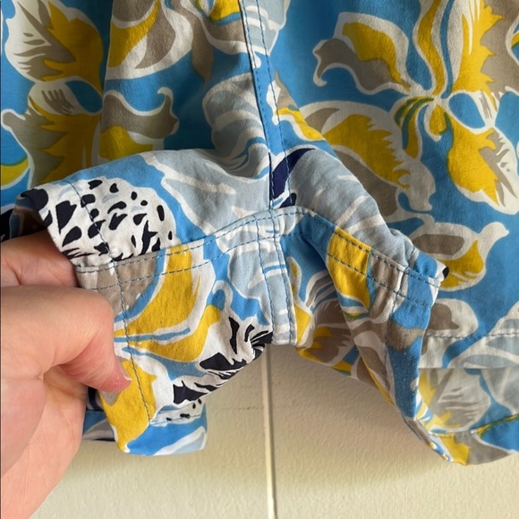 Patagonia Yellow Barely Baggies Manoa Skipper Blue Beach Athletic Shorts Sz XS - Picture 3 of 7